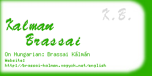 kalman brassai business card
