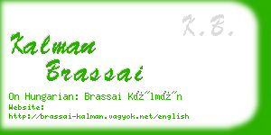 kalman brassai business card